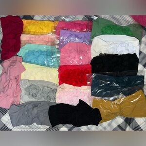 Baby girl head bands wraps assorted colors 19 pieces